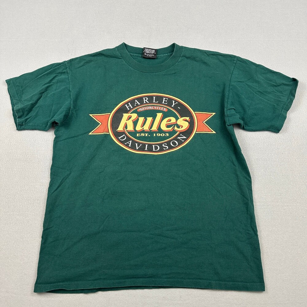 Vintage Harley-Davidson Shirt Men Large L Green 1994 Bike Week Daytona Beach L